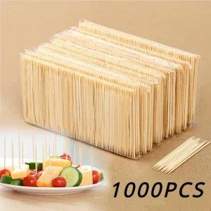 1000PCS Disposable Double Headed Toothpicks Natural Bamboo Floss Home Kitchen Restaurant Hotel Portable Teeth Cleaning Tool