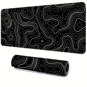 1pc Abstract Line Large Gaming E-sports Computer Oversized Extended Thickened Mouse Pad, Desktop Mat Desk Pad, Non-slip Mouse Pa