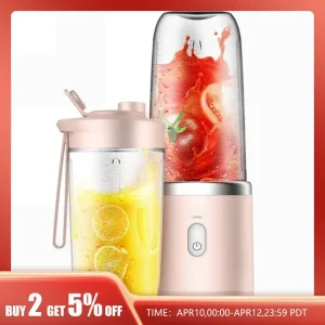 1pc Blue/Pink Portable Electric Small Juice Extractor Household Multi Function Juice Cup Mixing And Auxiliary Food