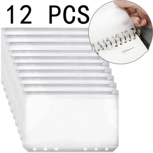 A5A6A7Binder Organizers Office Desk folder documents Bag Aesthetic stationery PVC Zipper Bag Money Bag