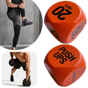 Exercise Dice Portable Exercise Decision Dices Compact Dynamic Workouts Dice 2.7 In for Home Gym Exercise Class