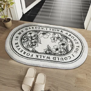 Non-Slip Bath Mat Floral Doormat Absorbent Carpets Entrance Rug Balcony Floor Mats Living Room Bathroom kitchen decor plush Rugs