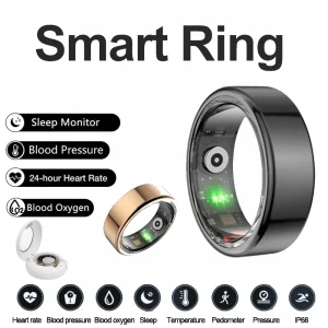 Smart Ring Blood Oxygen Health Monitoring Sleep Monitoring Multiple Exercise Men And Women IP68 Personalized Smart Ring+Charging